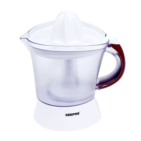 Geepas 25 Watt Citrus Juicer - Quick, Healthy, Nutritious Juices - Effortless Juicer With 2 Cones, Bi-Direction Twist, 1.2 Liter Capacity - 2-Years Warranty