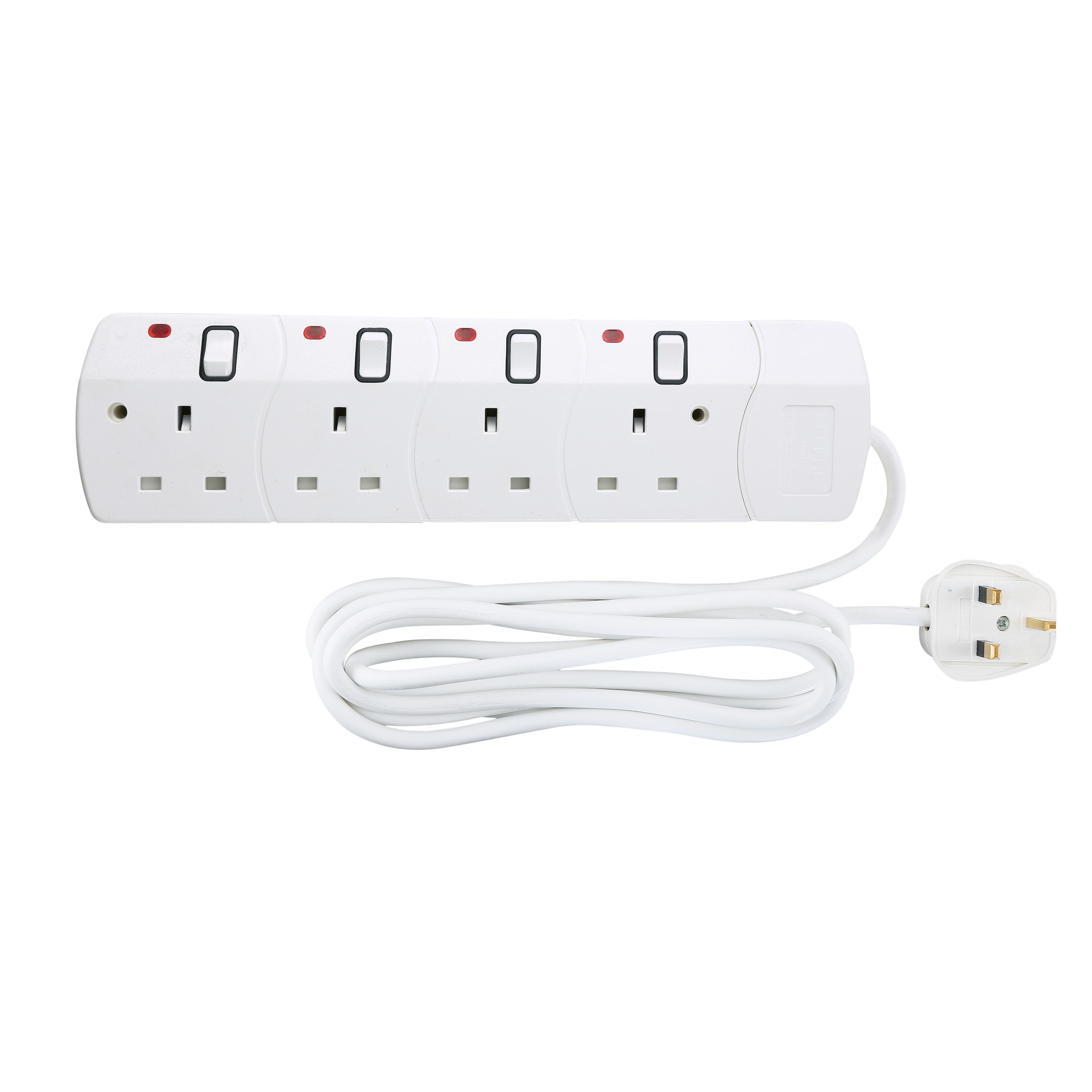 Geepas 4 Way 3 Meter Sockets Extension Board