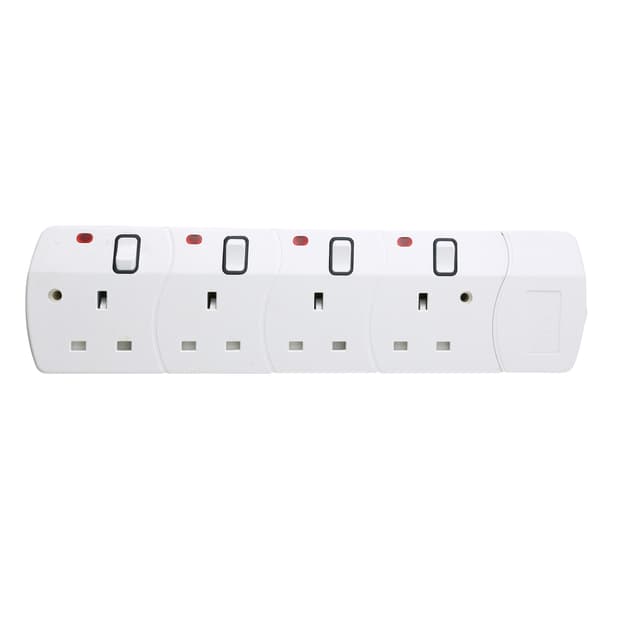 وصلة كهرباء ب 4 مآخذ بطول 3أمتار  4Way 3Meter Sockets Extension Board - Geepas - 120561