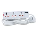 Geepas 3 Way Extension Socket 13A - Charge Multiple Devices with Child Safe, Extra Long Cord & Over Current Protected - Ideal For All Electronic Devices - 255591