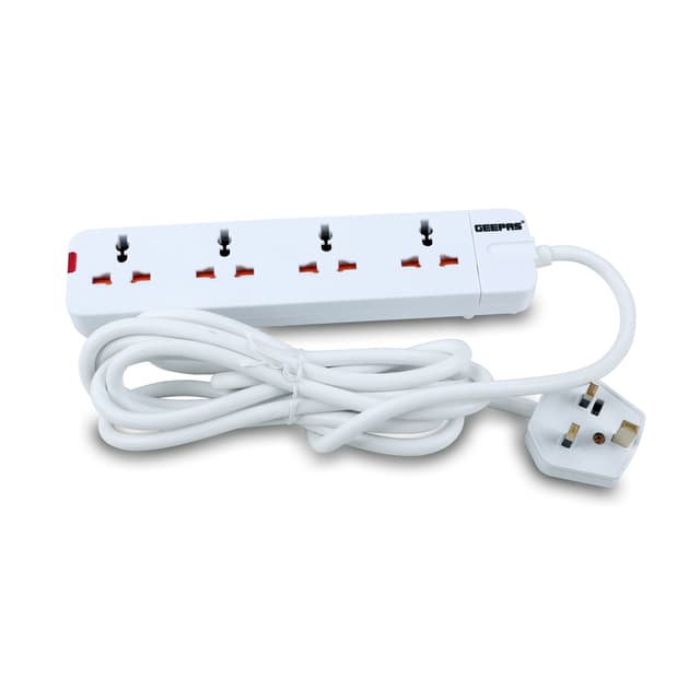 محول كهرباء Geepas 4 Way Extension Socket 13A - 255593