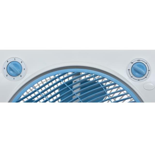 Geepas GF21113 12'' Box Fan - 3 Speed, 60 Minutes Timer – Portable Personal Desk Fan with Powerful Copper Motor - Ideal for Office, & Home- 2 Year Warranty