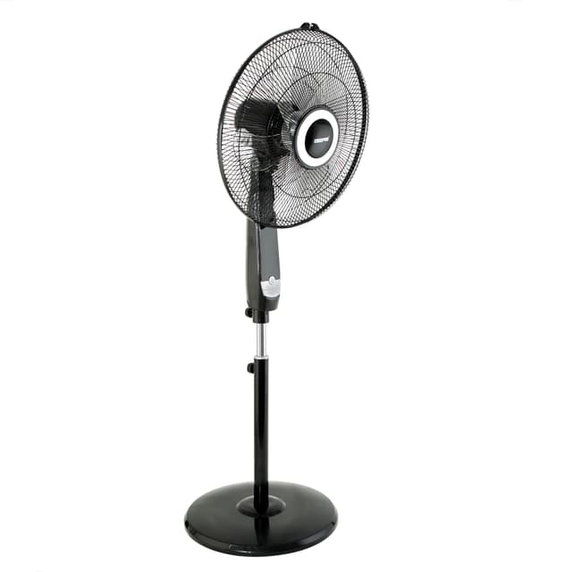 Geepas 16" Stand Fan with Remote Control - 3 Mode/Speed, 5 Leaf Blade Wide Oscillation, Adjustable Height & Tilt Setting With Led Display - 7.5 Hours Timer