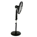 Geepas 16" Stand Fan with Remote Control - 3 Mode/Speed, 5 Leaf Blade Wide Oscillation, Adjustable Height & Tilt Setting With Led Display - 7.5 Hours Timer