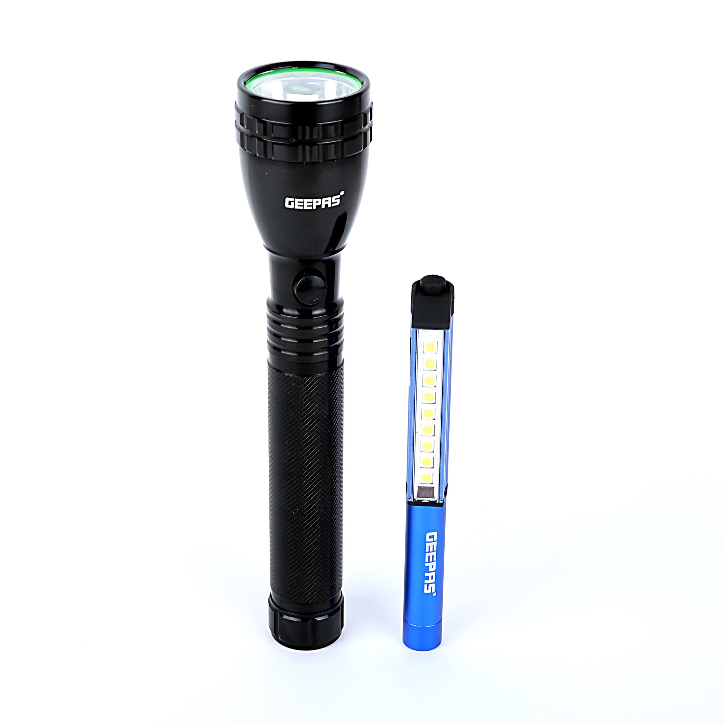 كشاف يدوي قابل لإعادة الشحن ( مرفق بمصباح ليد )    Geepas - Rechargeable Flashlight