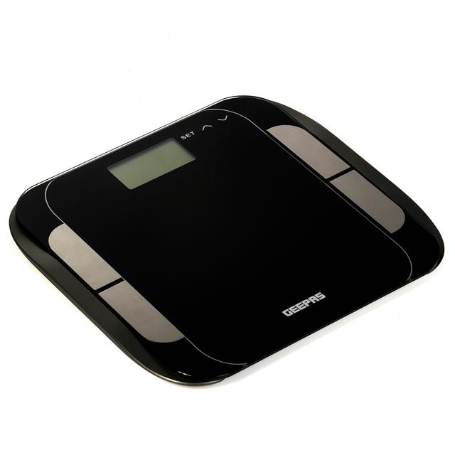 ميزان الكتروني يتحمل حتى 200 كيلو جيباس Geepas Body Fat Bathroom Scales - SW1hZ2U6MTM1NDc1