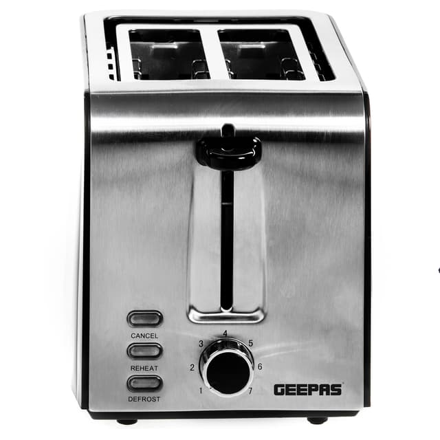 توستر للخبز Geepas 850W 2-Slice Bread Toaster with Crumb Tray