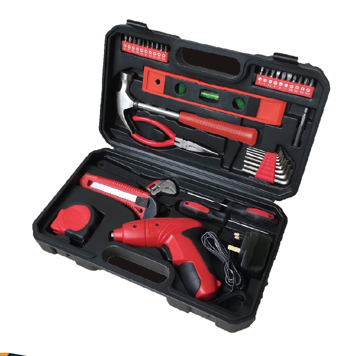 طقم عدة 38 قطعة جيباس Geepas 38 Pcs Combination Tool Kit