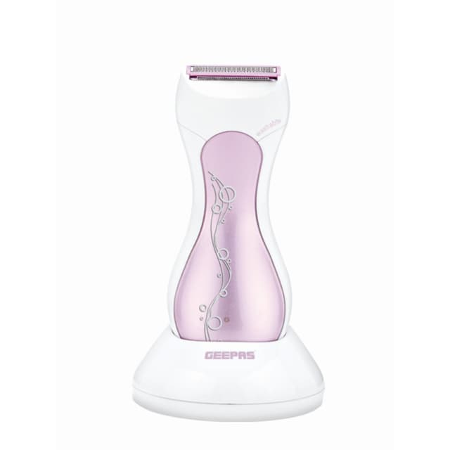 Geepas GLS86031UK Satin Shave Epilator - Wet & Dry Washable Beauty Lady Shaver - Removes Unwanted Hair & Makes Skin Smooth & Silky - Cordless Electric Razor Hair Removal Shaver for Women - 2-Year Warranty