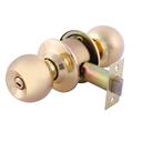 Geepas Stainless Steel Cylindrical Lock Gold Plated - Security Lock - 53mm 304 Stainless Steel Knobs with Latch Bolt, Stricker & Screws with Key Operation - SW1hZ2U6MTM5NzE5