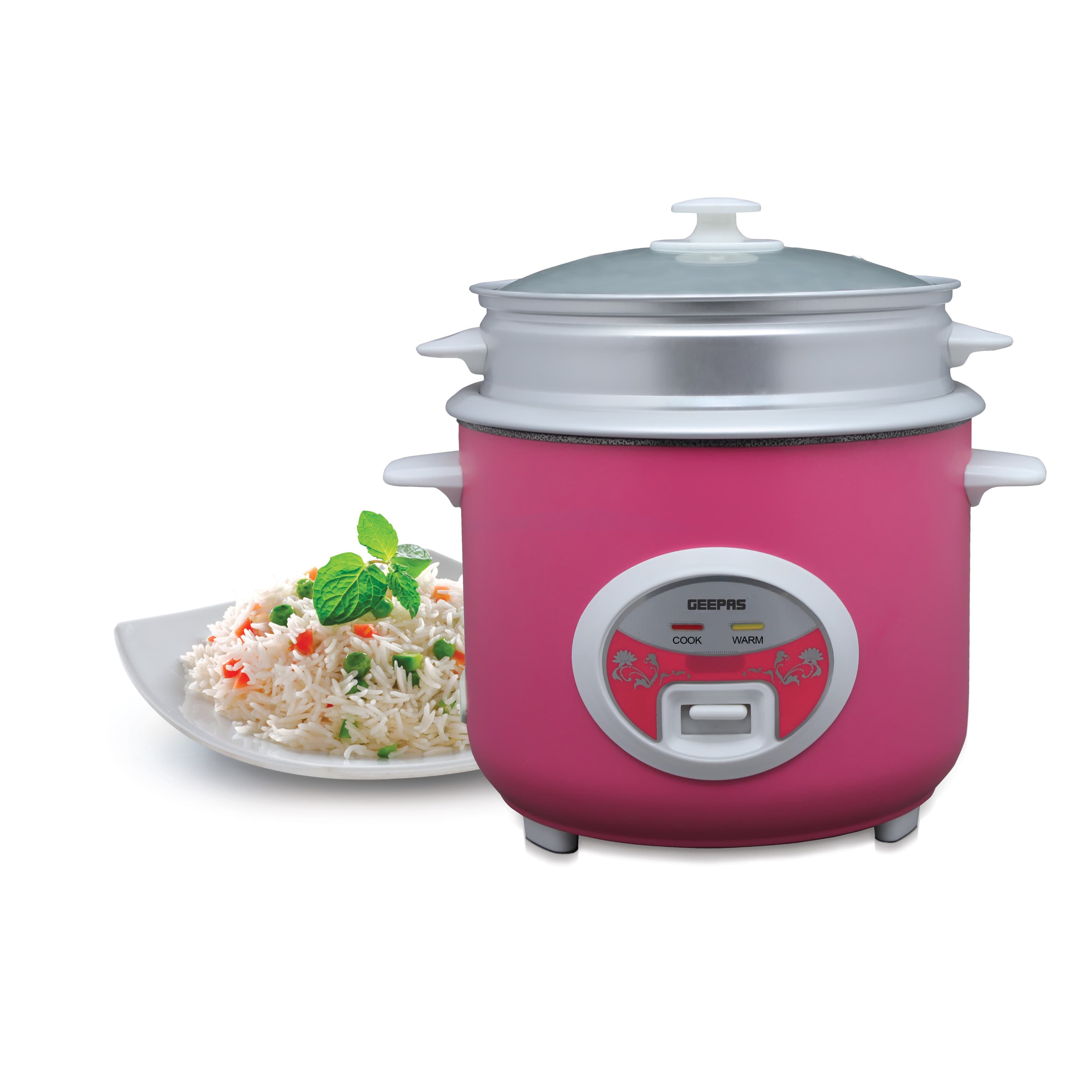 طباخ كهربائي بسعة 1.8 لتر Geepas 1.8L Deluxe Ricer Cooker 700W