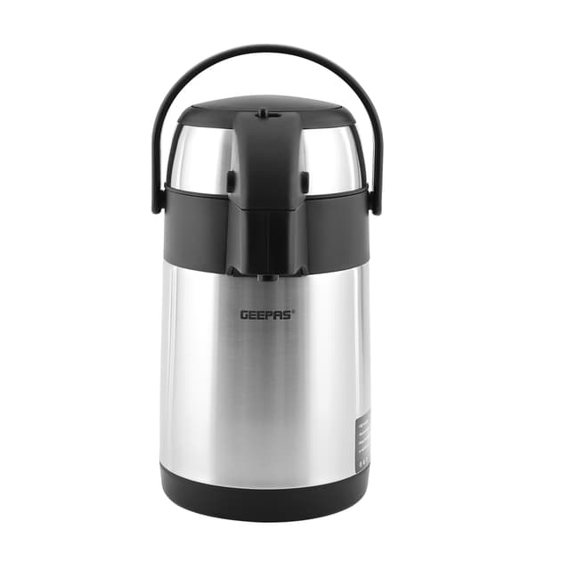 Geepas Gvf5262 2.5l Vacuum Flask - Coffee Heat Insulated Thermos For Keeping Hot/Cold 24 Hours Heat/Cold Retention Double-Walled Hot Water Tea Beverage | Ideal Social Occasion Commercial & Outings