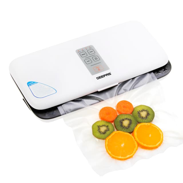 جهاز تفريغ الهواء جيباس 110 واط مع أكياس تخزين Geepas Vacuum Sealer Machine with 10 Food Sealing Bags