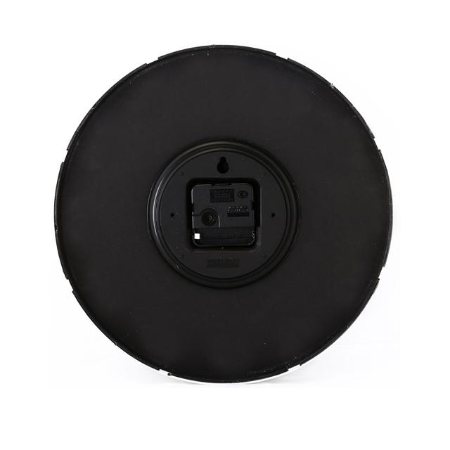 ساعة حائط دائرية جيباس بدون صوت أسود وفضي Geepas Wall Clock Silent Non Ticking - SW1hZ2U6MTQ3NTY0