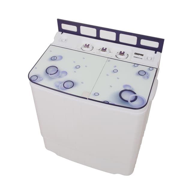 غسالة ملابس صغيرة جيباس حوضين سعة 3.5 لتر  Geepas Semi Automatic Washing Machine - 256990