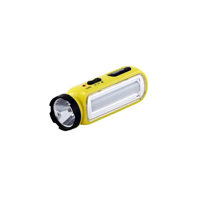 Geepas GFL4676 Rechargeable LED Torch with Emergency Lantern - Multi-functional Camping Light with Torch and Lantern Mode- LED Searchlight for Emergency, Fishing, Hiking, Power Cuts & More - 2 Years Warranty