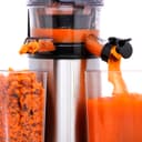Geepas GSJ44019UK 200W Masticating Slow Juicer Machine - Cold Press Juicer, 80 MM Big Wide Mouth, Creates Fresh Healthy, High Nutrient Vegetable & Fruit Juice - Quiet Motor & Reverse Function