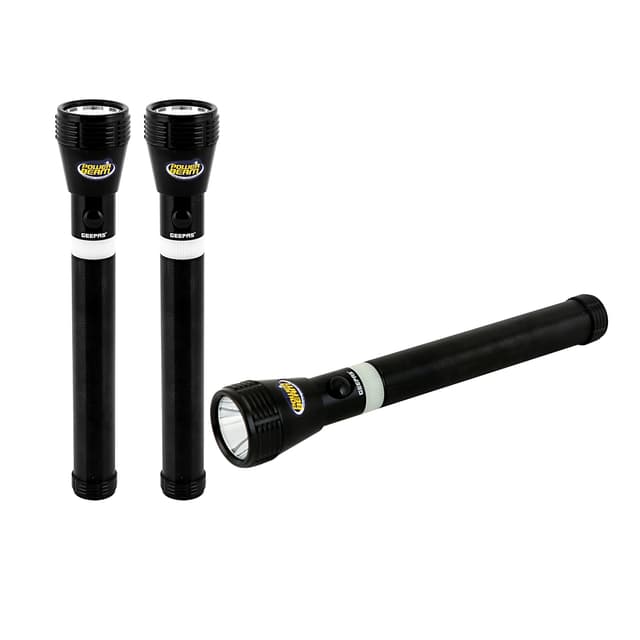 كشاف يدوي ( 3 قطع )  قابل لإعادة الشحن  Geepas - Led Flashlight - 121005