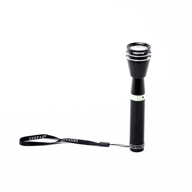 كشاف  Geepas Rechargeable LED Flashlight - High Power Flashlight| Built-in 900mAh Battery ,1 Hour Working - SW1hZ2U6MTM4MTgx