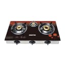 Geepas GGC31012 3-Burner Gas Cooker Size 70mm, 40mm & 90mm Respectively - Ergonomic Design, Automatic Ignition, 3 Heating Zones -Stainless Steel Frame & Tray - 255791