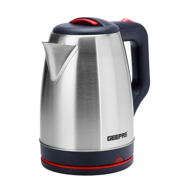 غلاية جيباس الكهربائية Geepas 1.8L Electric Kettle - Stainless Steel Body