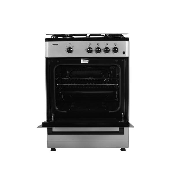 فرن غاز  Geepas Cooking Range - Cook Bake & Grill - 60x55 - 4 - Burners - Auto Ignition System with Push Button - SW1hZ2U6MTQ5MTY3