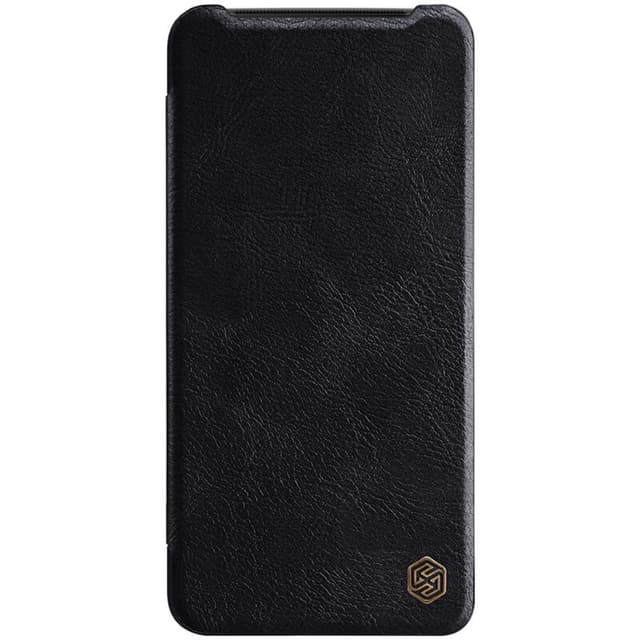 Nillkin OnePlus 7 Flip Cover Qin Flip Series Leather Mobile Case - Black - Black