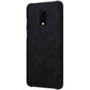 Nillkin OnePlus 7 Flip Cover Qin Flip Series Leather Mobile Case - Black - Black