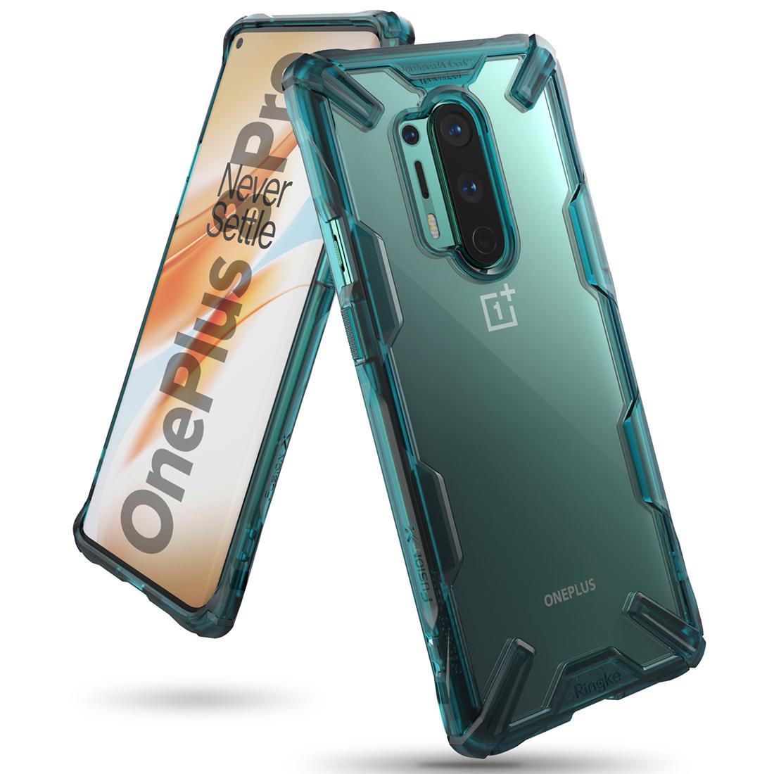 Ringke Cover for OnePlus 8 Pro Case Hard Fusion-X Ergonomic Transparent Shock Absorption TPU Bumper [ Designed Case for OnePlus 8 Pro ] - Turquoise Green - Turquoise Green