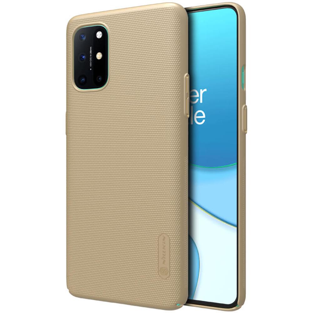 Nillkin Cover Compatible with Oneplus 8T Case Super Frosted Shield Hard Phone Cover [ Slim Fit ] [ Designed Case for Oneplus 8T / 8T+ 5G ] - Gold - Gold