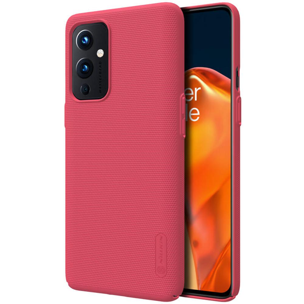 Nillkin Cover Compatible with OnePlus 9 Case Super Frosted Shield Hard Phone Cover [ Slim Fit ] [ Designed Case for Oneplus 9 UK Version ] - Red - Red