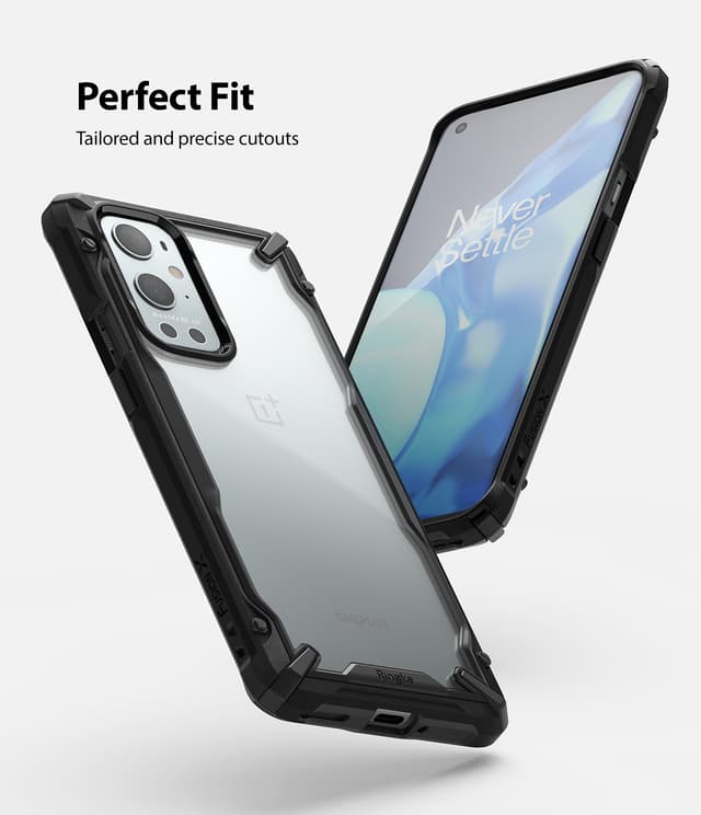 Ringke Case Compatible with OnePlus 9 Pro Hard Fusion-X Ergonomic Transparent Shock Absorption TPU Bumper [ Designed Case for OnePlus 9 Pro ] - Black - Black