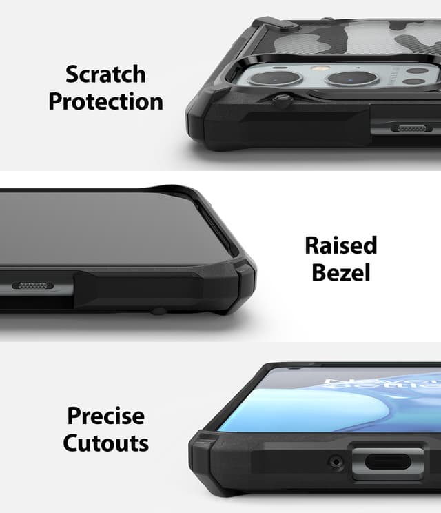 Ringke Case Compatible with OnePlus 9 Pro Hard Fusion-X Ergonomic Transparent Shock Absorption TPU Bumper [ Designed Case for OnePlus 9 Pro ] - Black - Black