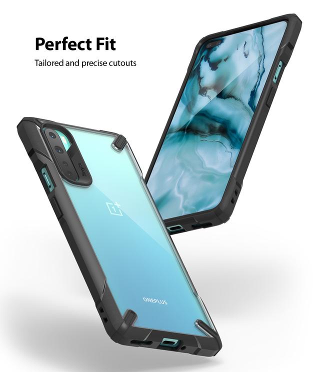 كفر حماية للموبايل Ringke  - Cover for OnePlus Nord - Black - SW1hZ2U6MTI3MjA2