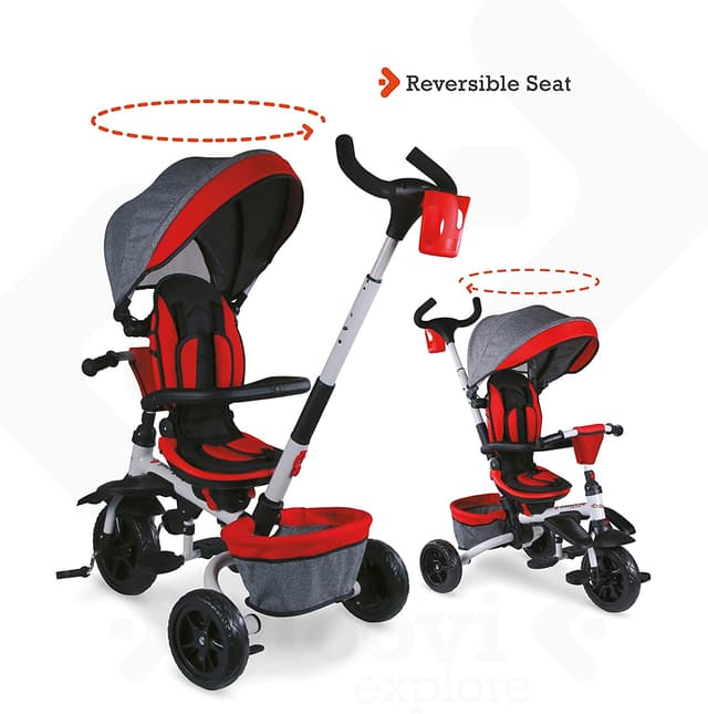 عربة أطفال متعددة الوظائف MONDO ON&GO TRIKE EXPLORE RED
