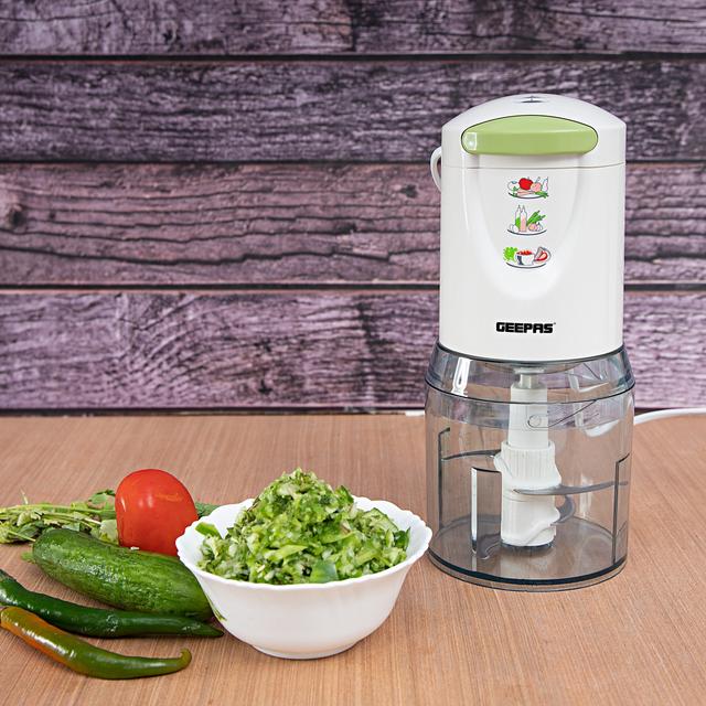 Geepas GC5477 400W Multi Chopper - 500ML Jar Capacity, 4 Stainless Steel Blades, 2 Speed, Mini Food Processor- Perfect for Blending & Chopping Fruits, Vegetables & More - SW1hZ2U6MTM1Njgz