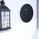 ساعة حائط دائرية جيباس بدون صوت أسود وفضي Geepas Wall Clock Silent Non Ticking