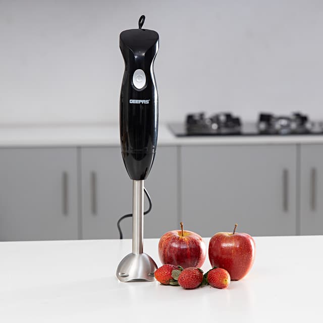 Geepas Ghb6143 Hand Blender 200w 2 Speed Stainless Steel Blade With