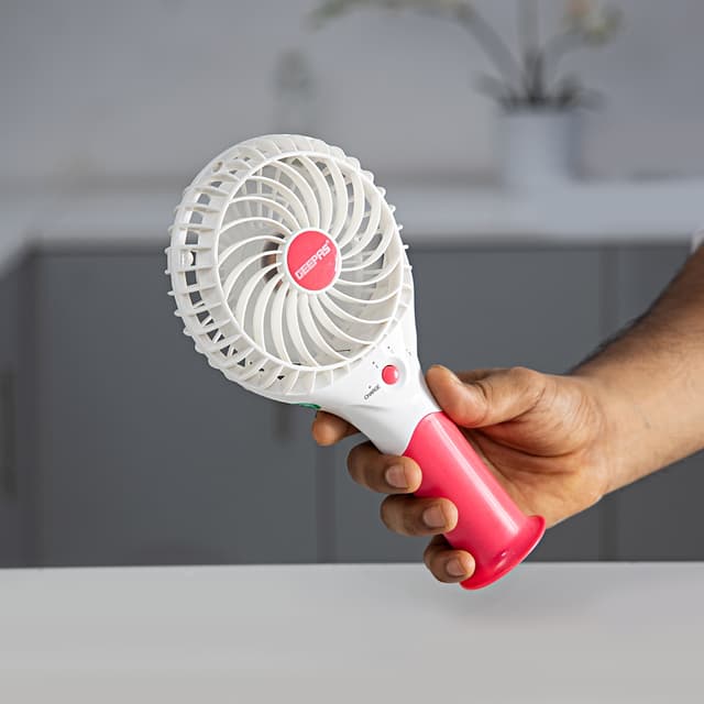 مروحة Geepas Rechargeable Mini Fan - Personal Portable Fan with 3 Speed Options