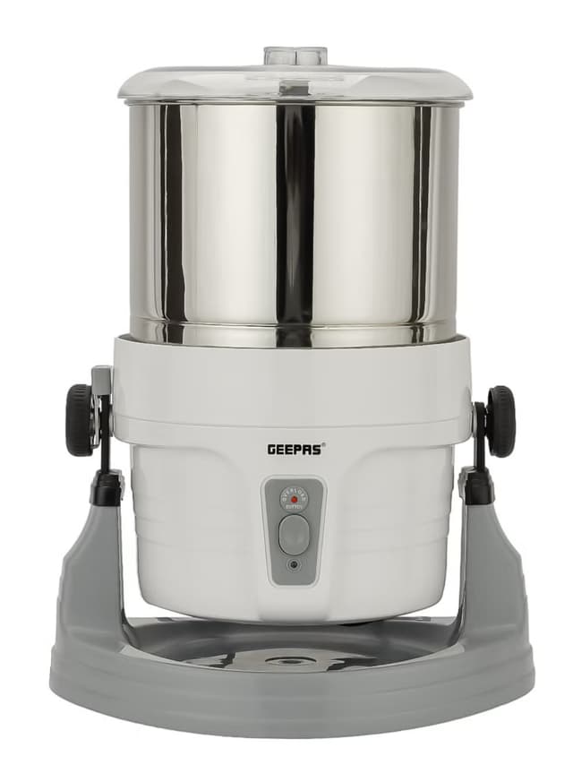 Geepas Wet Grinder - Stainless Steel Drum 2L Capacity - Interlocking Mechanism Transparent Lid & High Quality Grinding Stones - Ideal for Dhal, Grains, Curry Paste, Cutney, Idly Dosa Batter & More