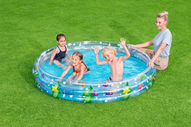 مسبح للأطفال برسومات أسماك Bestway POOL DEEP DIVE 3-RING