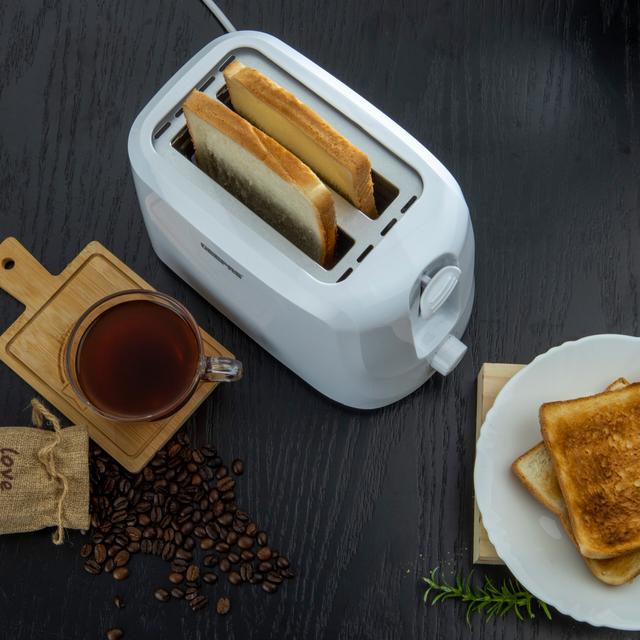 Geepas GBT36515 2 Slice Bread Toaster - Removable Crumb Tray- One Touch Cancel Button - 6 Browning Setting Control- Ideal for Home, Hotels, Restaurants, Canteens - SW1hZ2U6MTM1NTMy