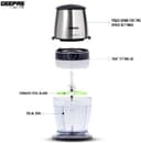 Geepas GMC42013UK_2 300W Mini Food Processor - Stainless Steel 4 Bi-Lever Blades for Blending & Chopping - Food Chopper Shredder, Perfect for Baby Food, Salads, Salsa, Pesto, Curry Pastes - 550ml - 2 Year Warranty
