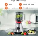 خلاط يدوي كهربائي جيباس 700 واط Geepas 1.5L Glass Jug Food Blender Smoothie Maker