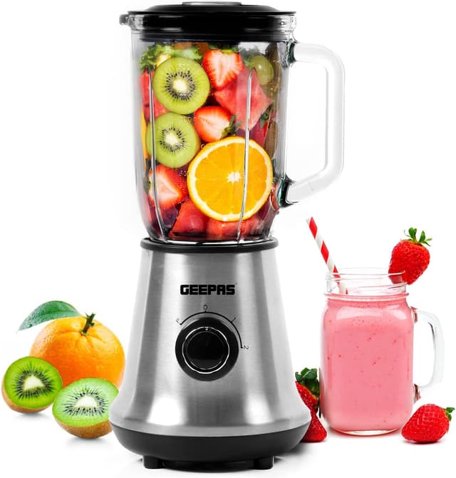 خلاط يدوي كهربائي جيباس 700 واط Geepas 1.5L Glass Jug Food Blender Smoothie Maker