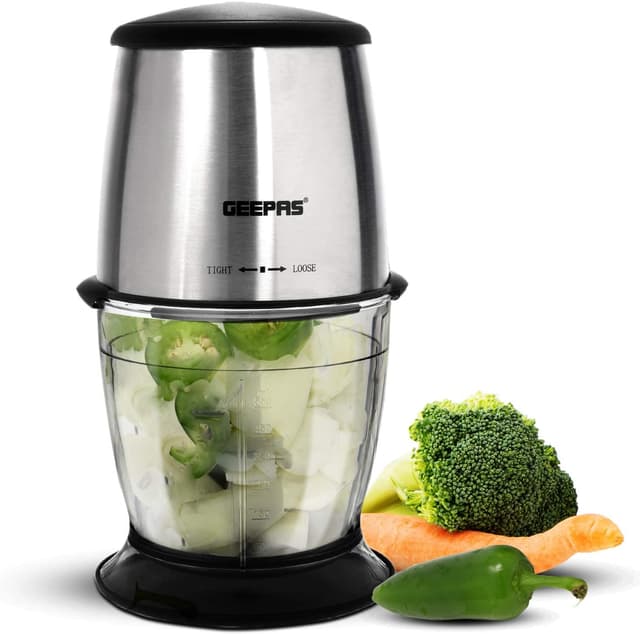 Geepas GMC42013UK_2 300W Mini Food Processor - Stainless Steel 4 Bi-Lever Blades for Blending & Chopping - Food Chopper Shredder, Perfect for Baby Food, Salads, Salsa, Pesto, Curry Pastes - 550ml - 2 Year Warranty