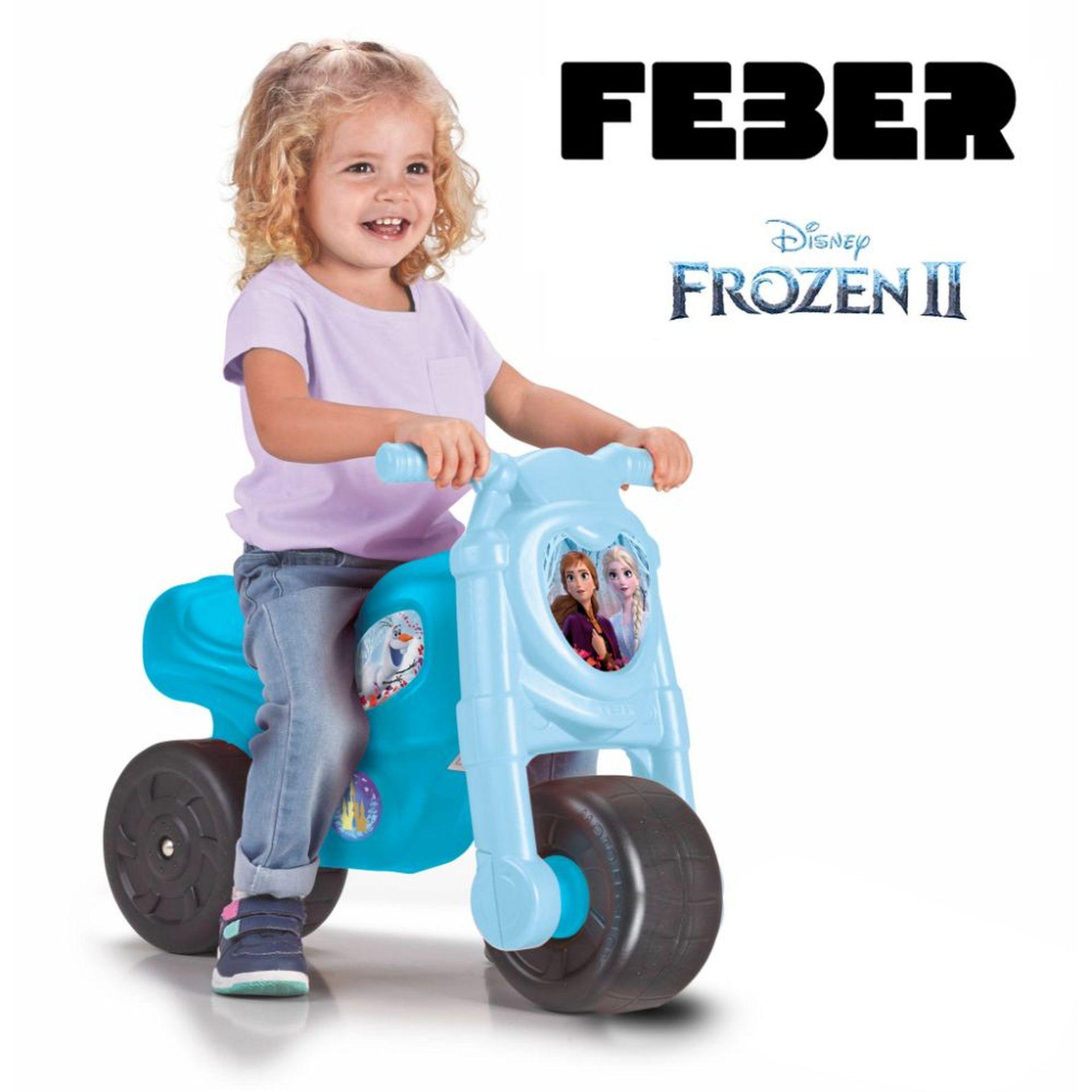 سيكل اطفال سنتين فروزن أزرق فيبير Feber Blue Rideon Moto Jumper Frozen