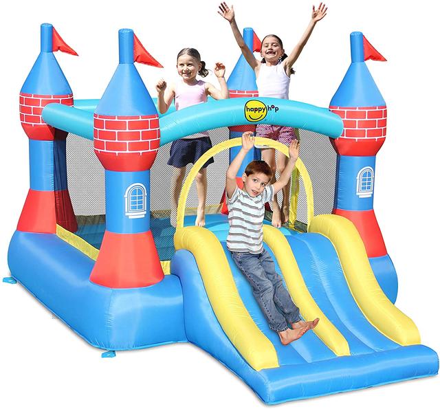 HAPPYHOP CASTLE BOUNCER W/DOUBLE SLIDE - SW1hZ2U6MTYwMDY3