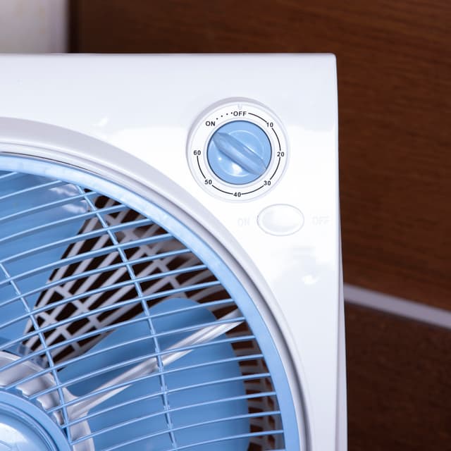 Geepas GF21113 12'' Box Fan - 3 Speed, 60 Minutes Timer – Portable Personal Desk Fan with Powerful Copper Motor - Ideal for Office, & Home- 2 Year Warranty