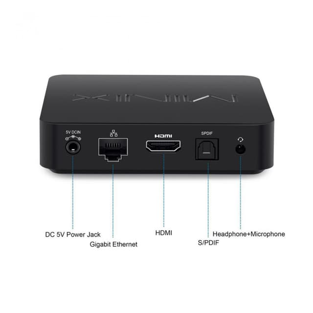 رسيفر واي فاي أندرويد اتش دي للتلفزيون 2 جيجا بايت رباعي النواة أسود مينيكس Minix Neo T5 Black Quad Core 2GB HD Latest Android TV Box